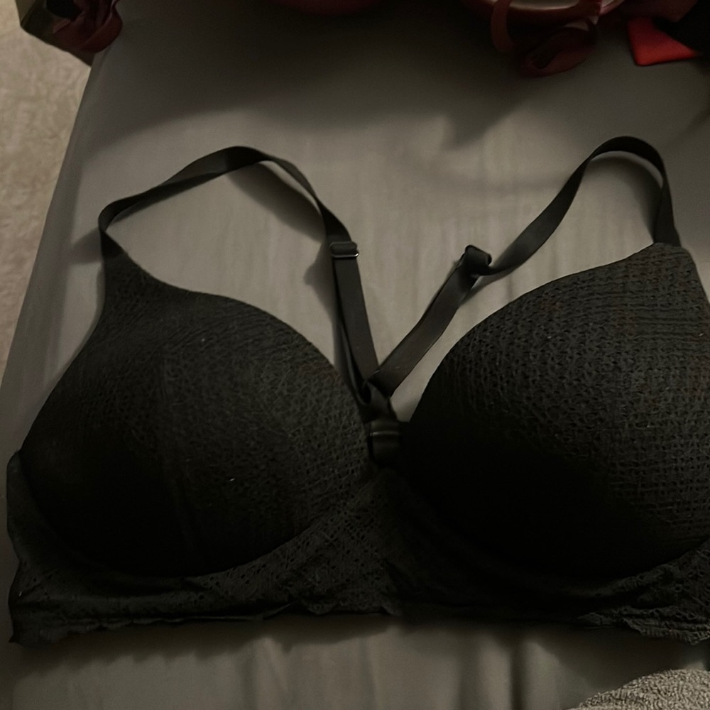 Victoria Secret Black Lace Racerback Bra 38D